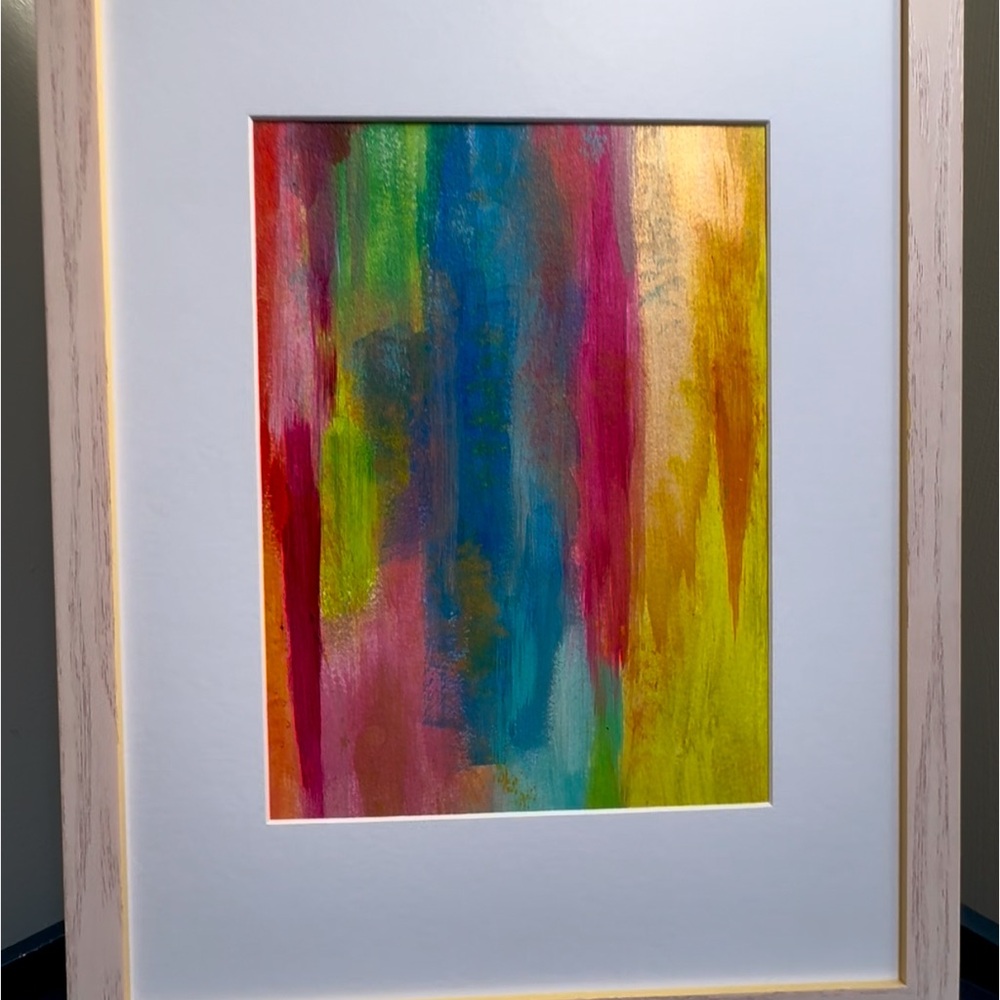 Original Nina Juniper Art “The Umbrella Formal” 10x13 Frame Colorful Art - Picture 7 of 9